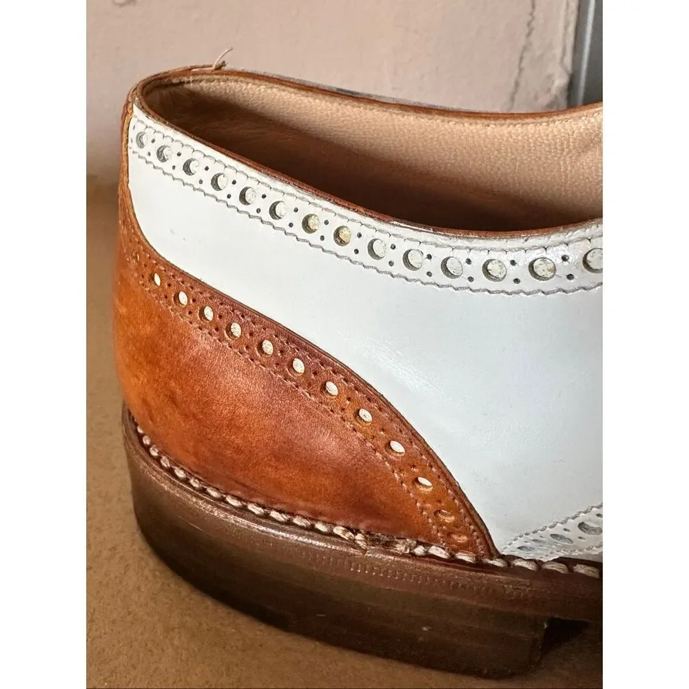 Wilson and Dean for Wilkes Bashford saddle oxford leather wingtips